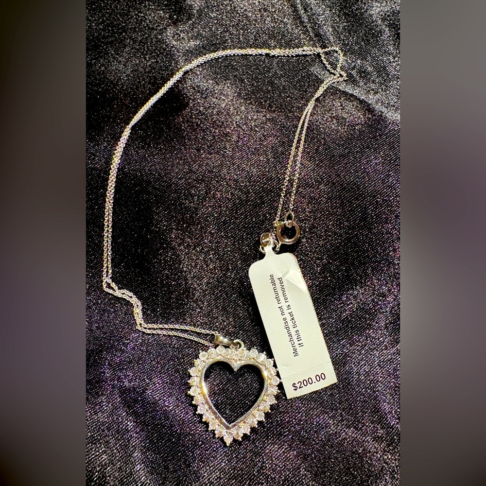 Elegant Silver Heart Necklace